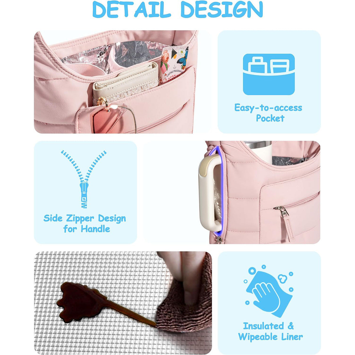 Practical shoulder bag with insulated interior LoungeYard — product view 2