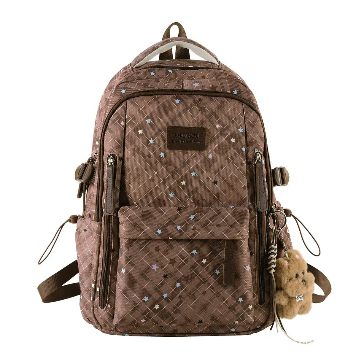 Multi-Compartt Star-Patterned Backpack LoungeYard — product view 1