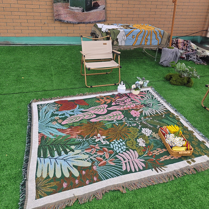 Artistic Woven Tapestry Blanket — product view 2