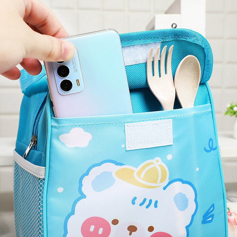 Insulated lunch bag with cute animal motif LoungeYard — product view 2