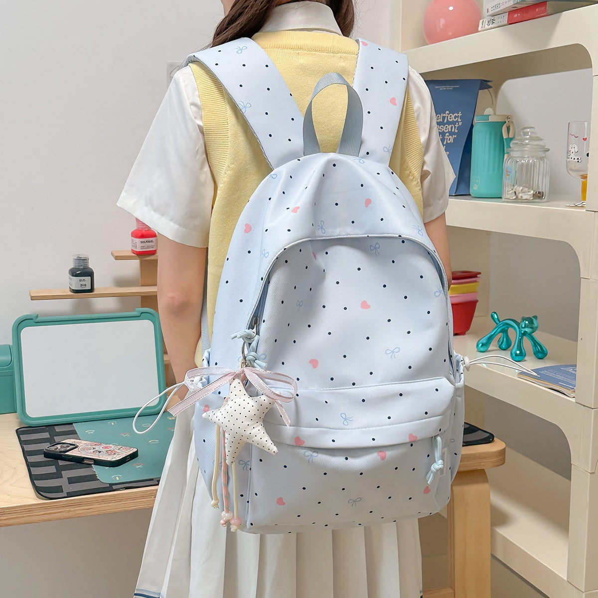 Cute Illustrated Character Backpack LoungeYard 1791205224 — product view 3