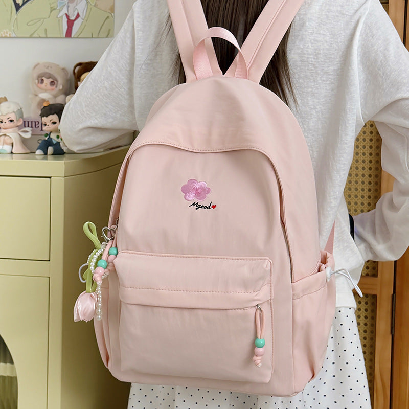 Elegant Floral Embellished Backpack LoungeYard — product view 3