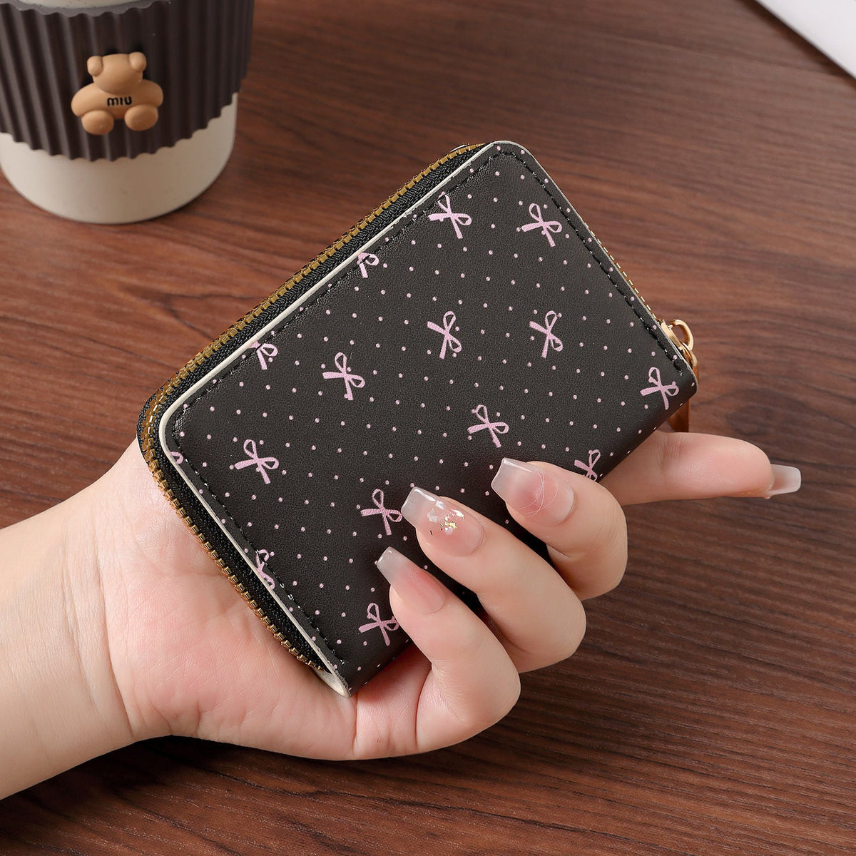 Adorable Patterned Zippered Coin Purse — product view 6