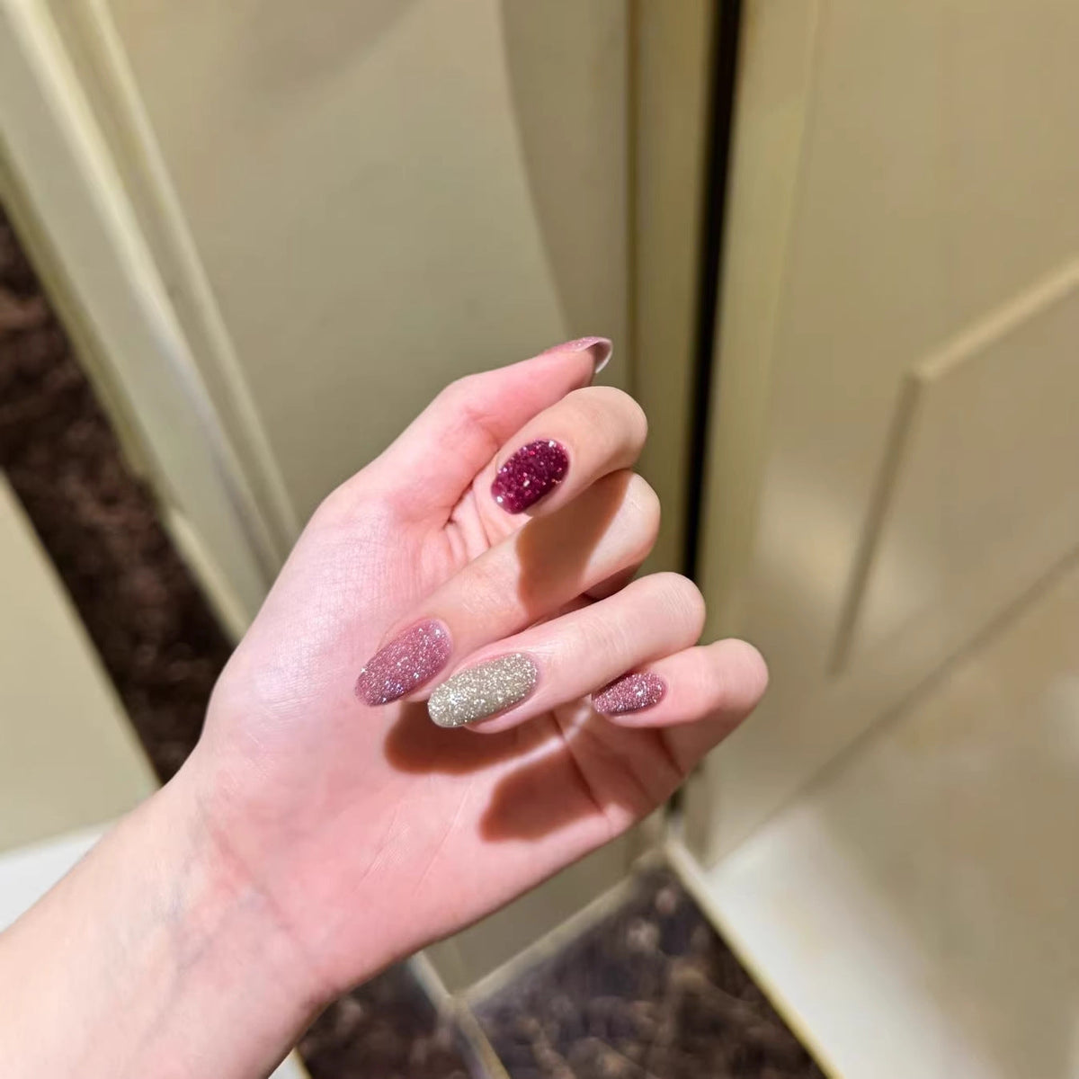 Glittery Stiletto Nail Art Extensions — product view 3