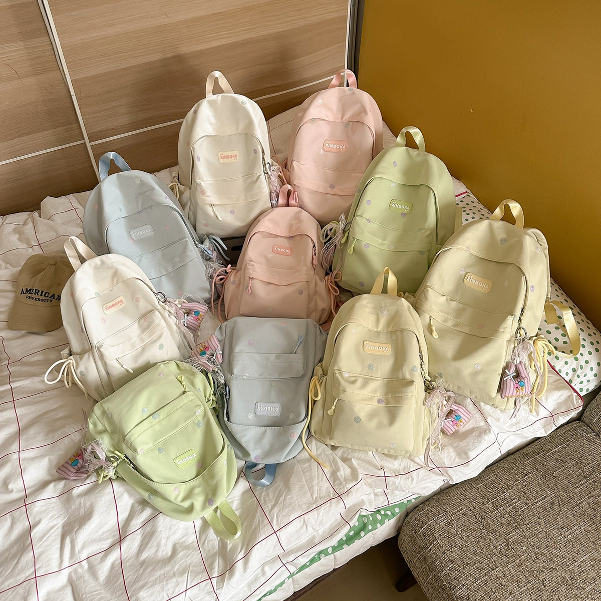 Cute Character Design Casual Backpack LoungeYard — product view 4