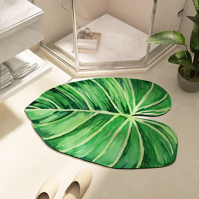 Leaf-Shaped Bath Mat — product view 1