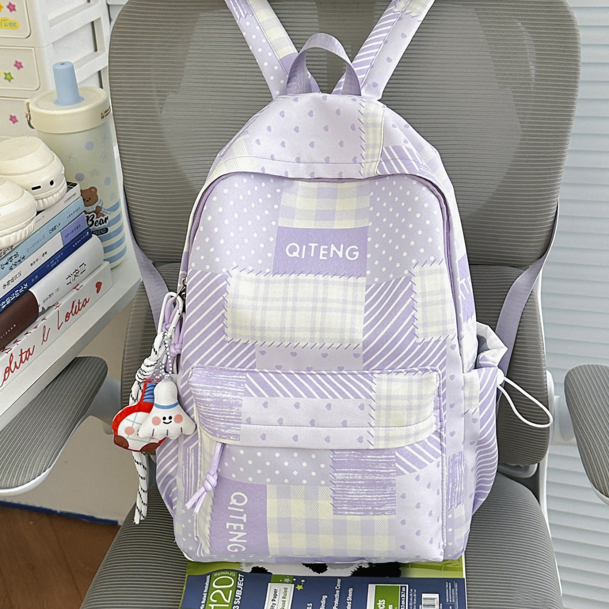 Patterned Casual Backpack — product view 1