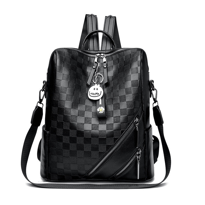 Checkered Pattern Stylish Backpack LoungeYard — product view 6