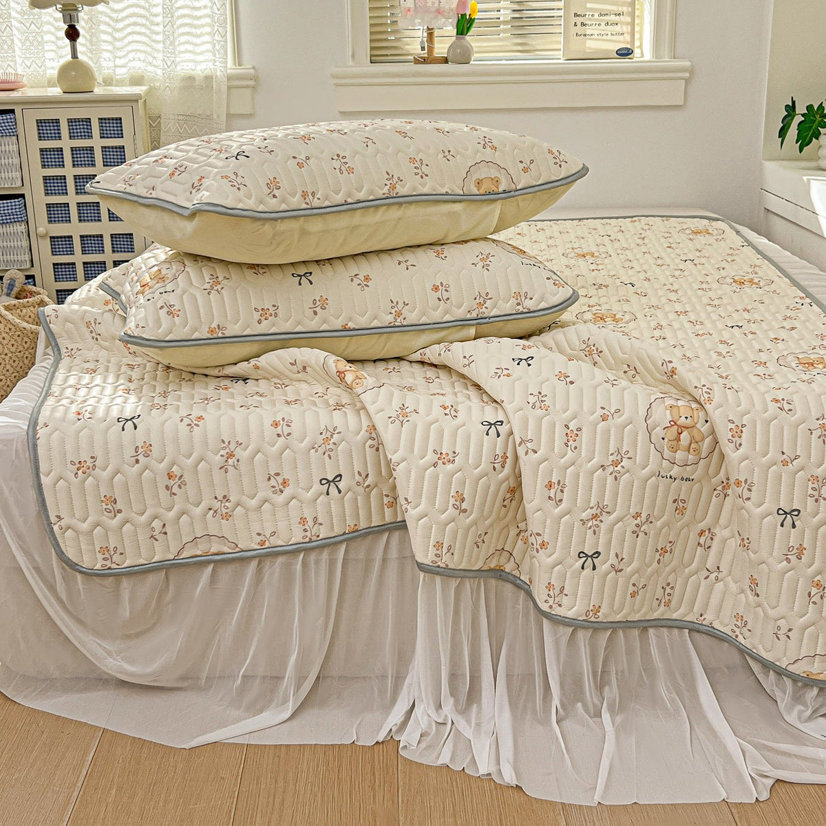 Premium Quilted Mattress Cover Set — product view 1