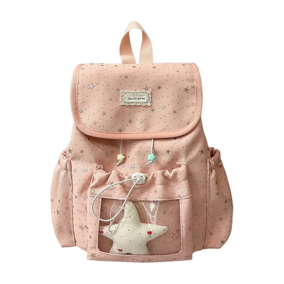 Fun Star-Embellished Mini Backpack LoungeYard — product view 5