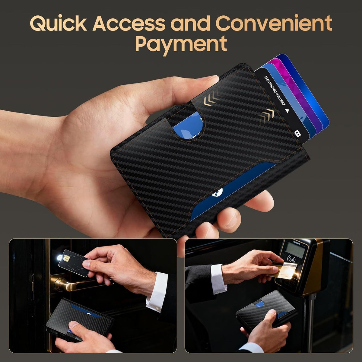 Slim RFID-Blocking Cardholder LoungeYard — product view 3