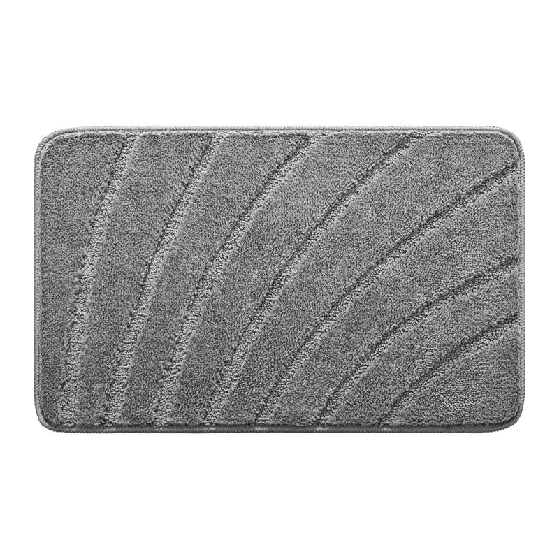 Plush Wave Pattern Bath Mat Bowlift — product view 2