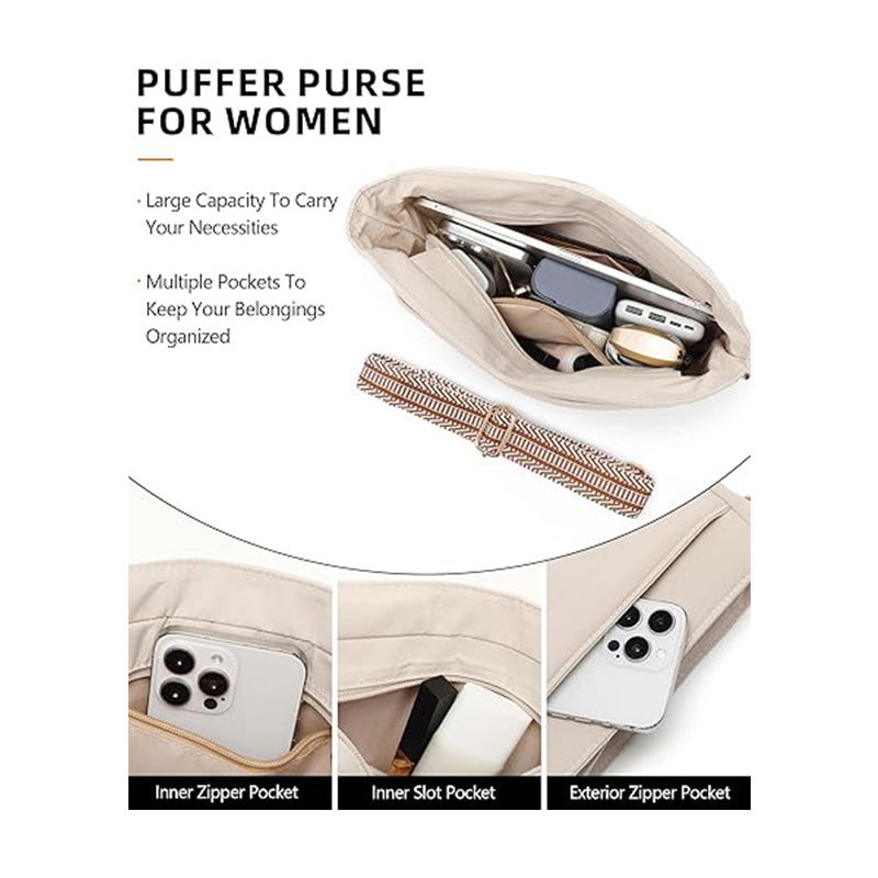 Fashionable shoulder bag with removable card case LoungeYard — product view 3