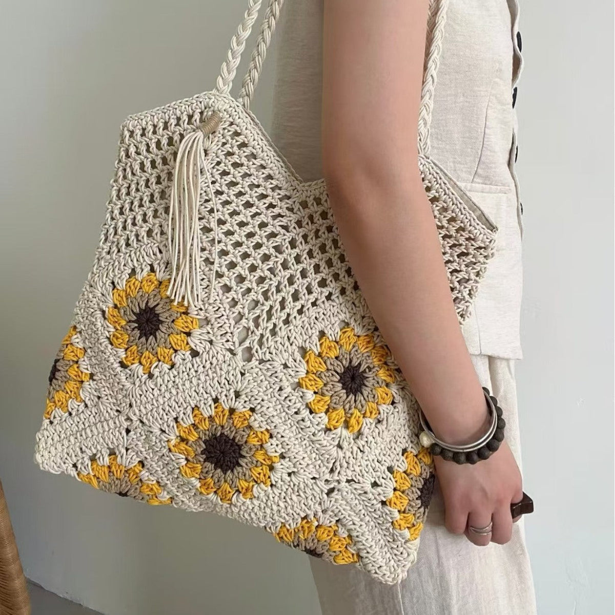 Structured Macrame Bag LoungeYard — product view 2