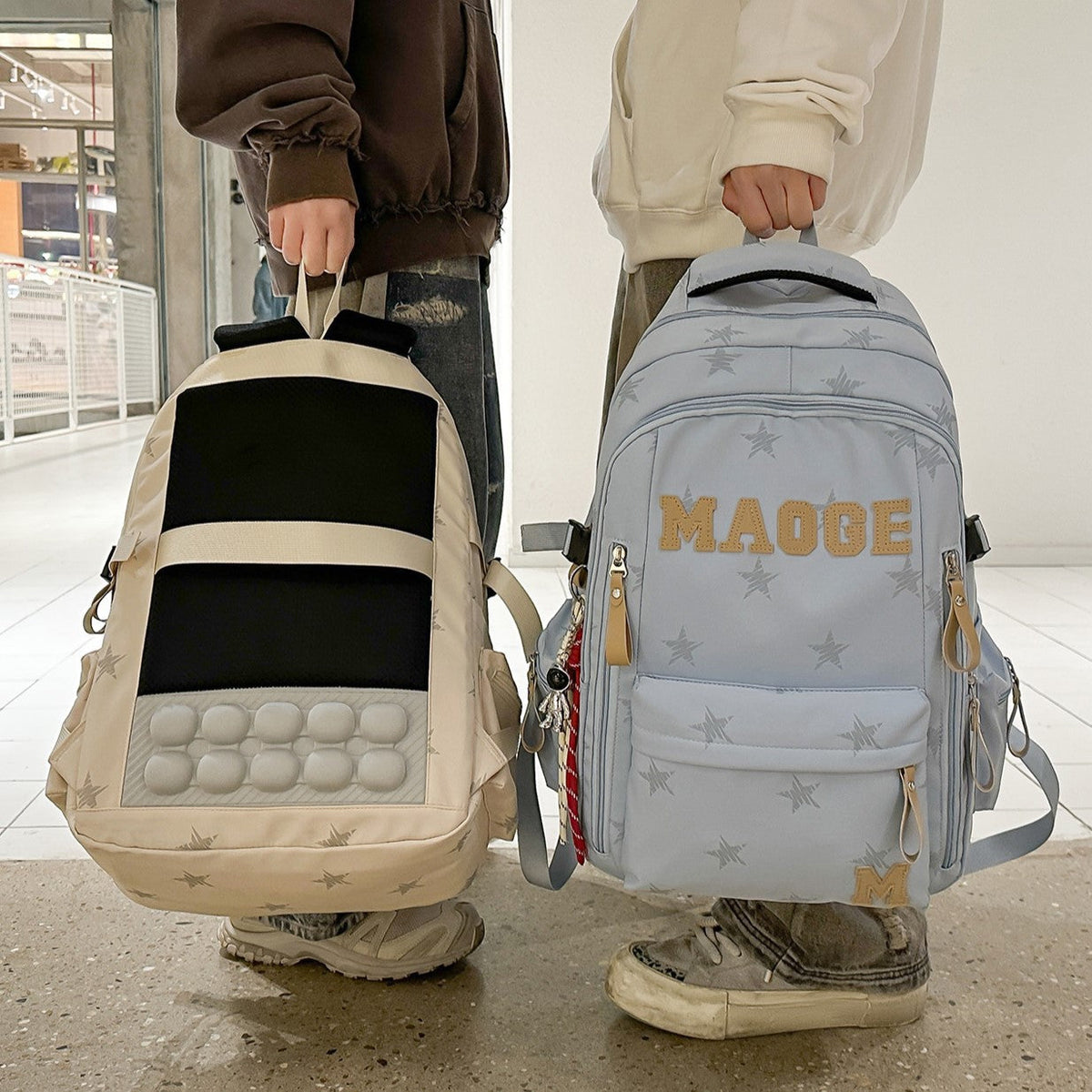 Star-Patterned Adjustable Backpack LoungeYard — product view 2