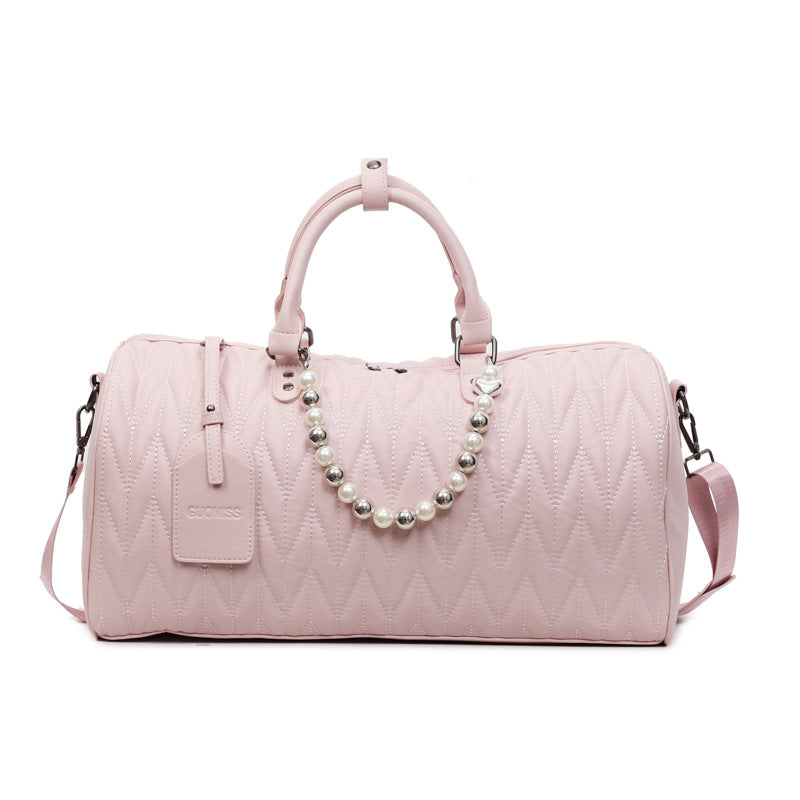Noble travel bag in modern diamond design LoungeYard — product view 6