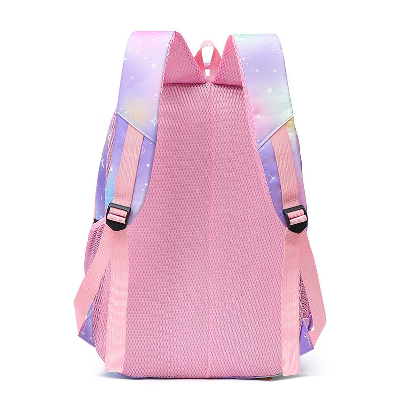 School backpack with breathable back panel and adjustable shoulder straps LoungeYard — product view 7