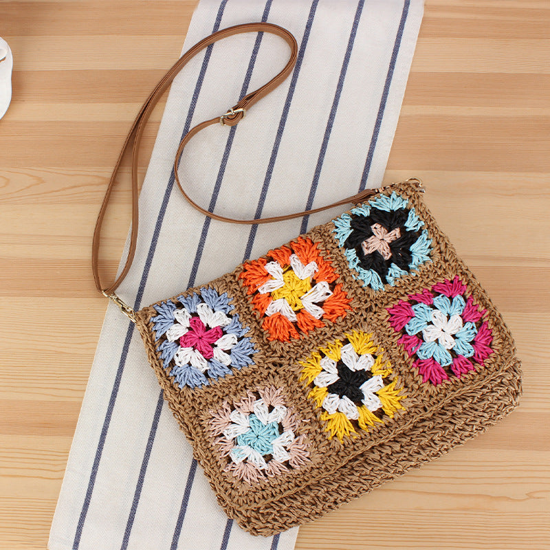 Handmade Shoulder Bag in Modern Patchwork Design LoungeYard — product view 6