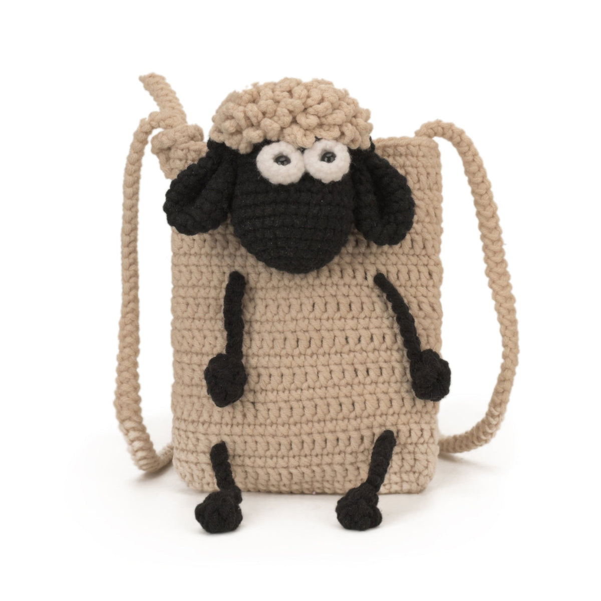 Cute Sheep-Themed Crochet Mini Backpack — product view 7