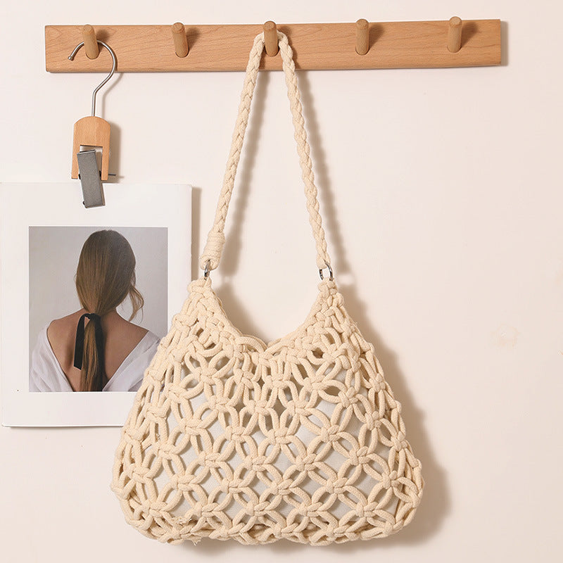 Handmade Macrame Shoulder Bag LoungeYard — product view 6