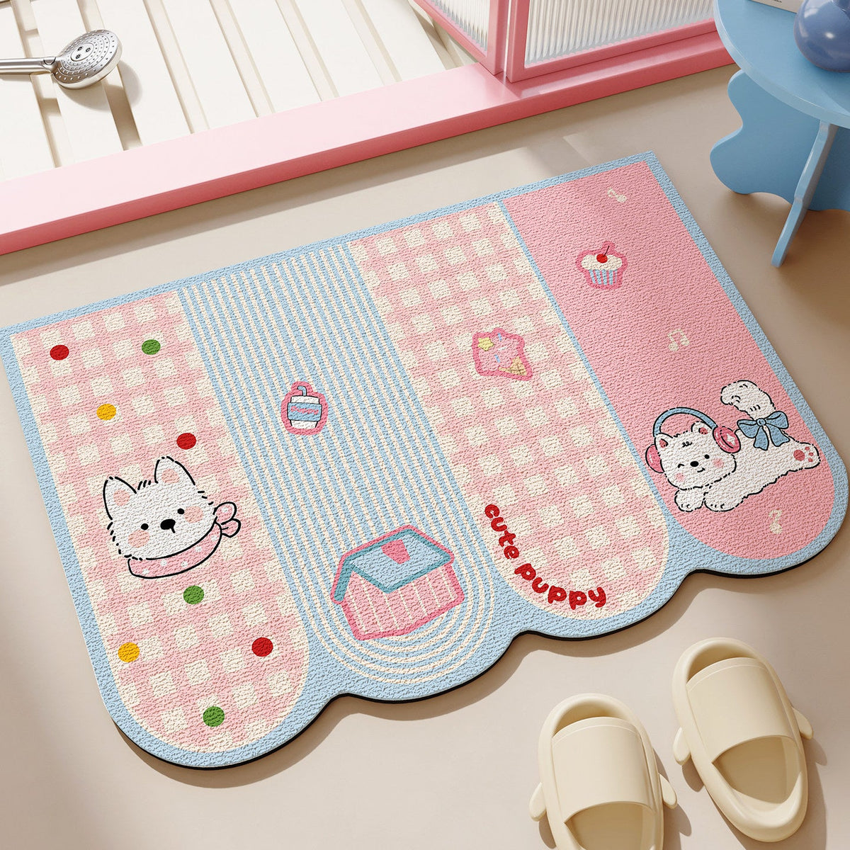 Decorative Cat Themed Bath Mat for Bathrooms — product view 2