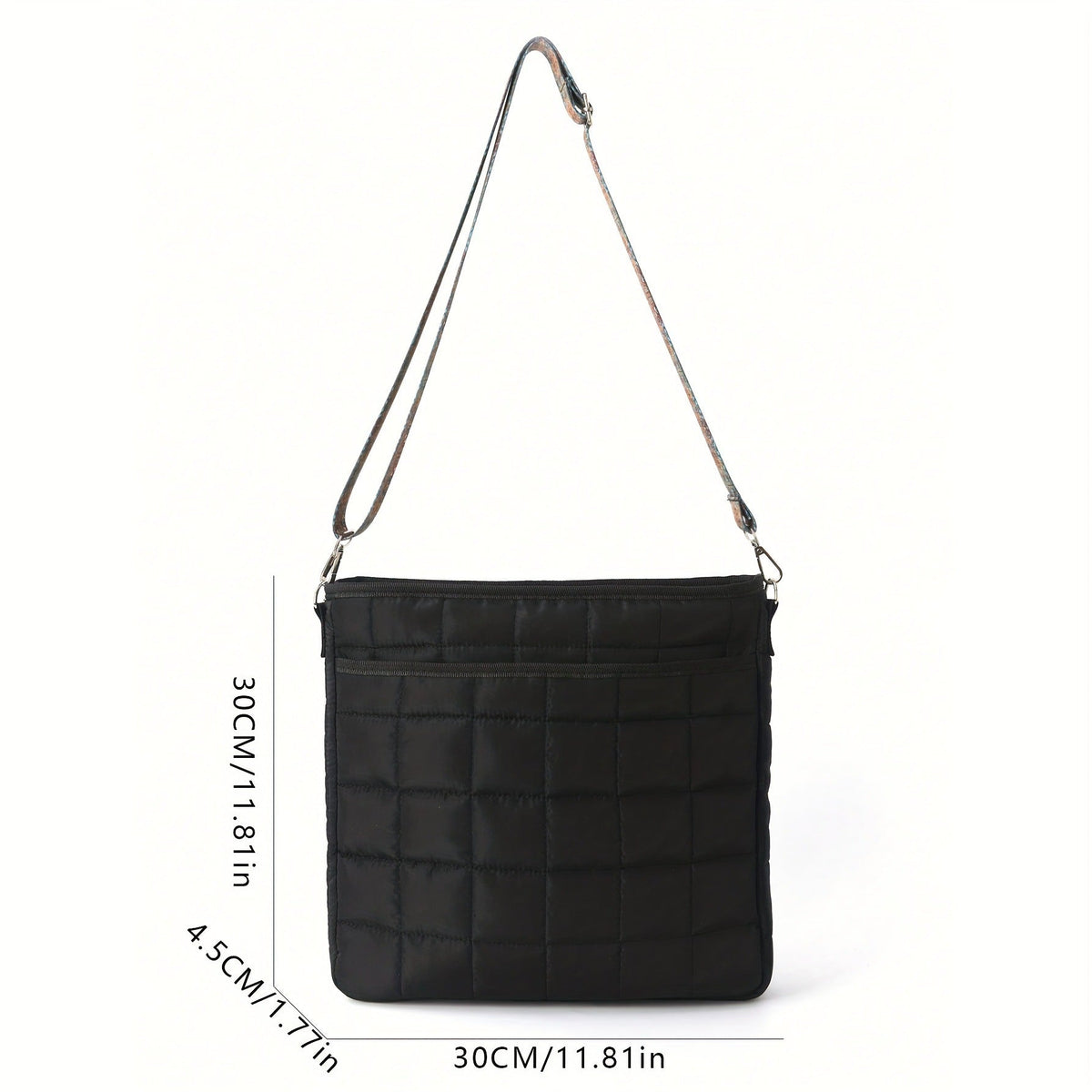Fashionable shoulder bag with square quilted pattern LoungeYard — product view 4