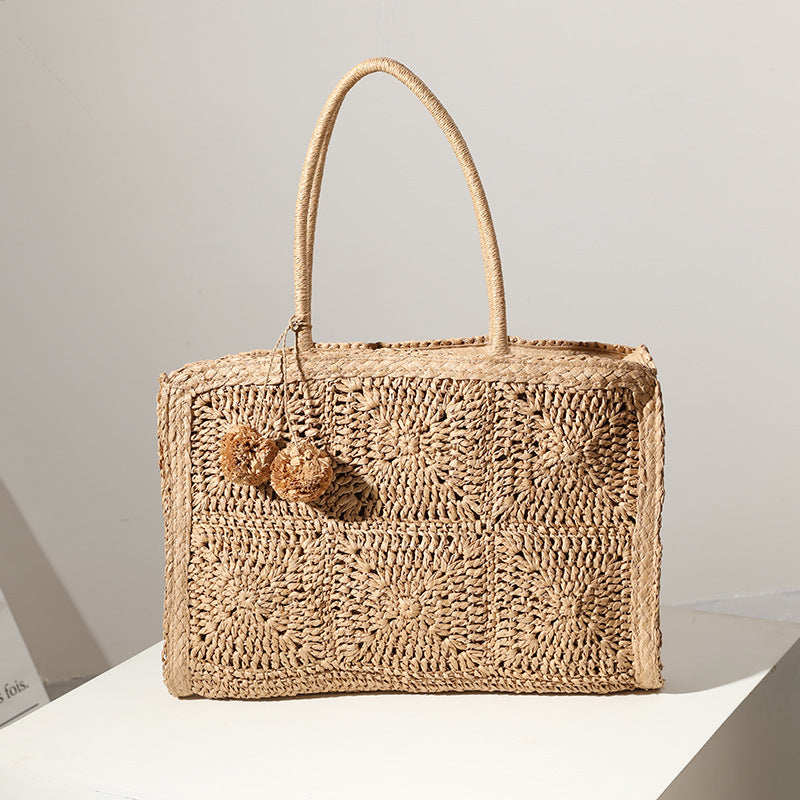 Handcrafted Macrame Beach Bag LoungeYard — product view 3
