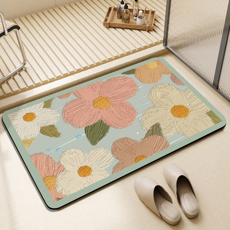 Vibrant Floral Patterned Bath Mat — product view 7