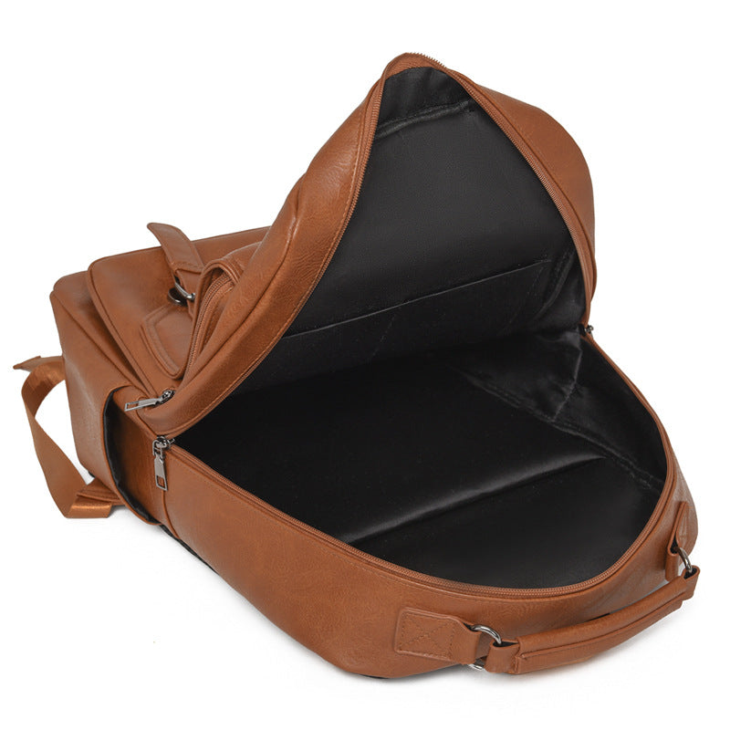 Stylish Leather Backpack LoungeYard — product view 2