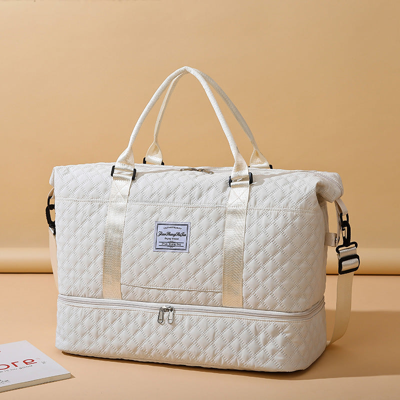 Stylish Quilted Gym Duffle Bag — product view 1