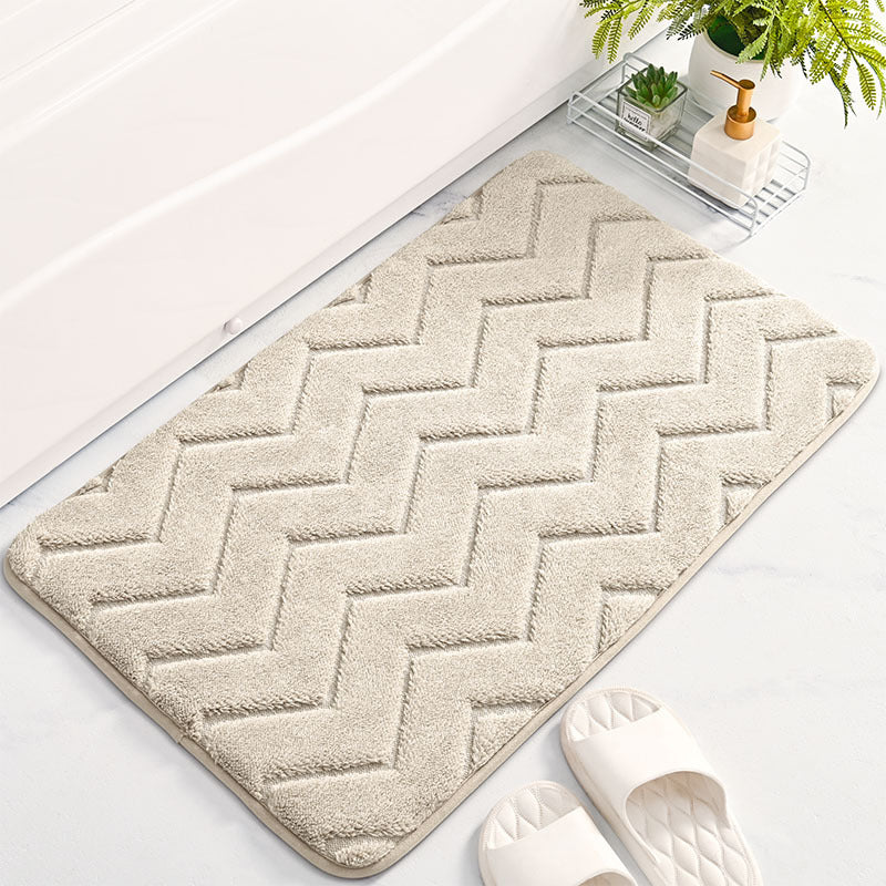Herringbone Pattern Soft Bathroom Mat Bowlift — product view 5