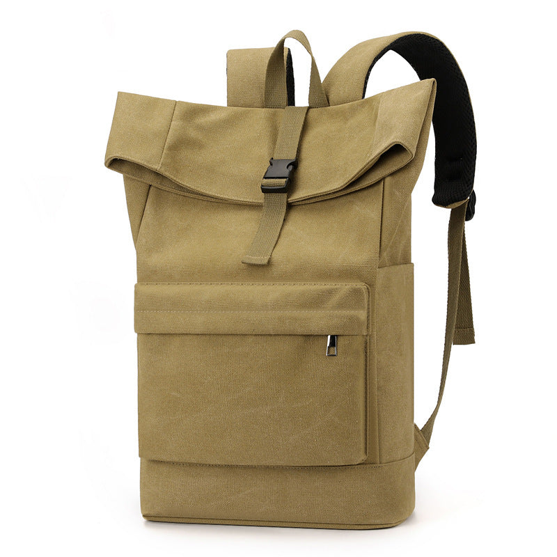 Rolltop Backpack with Multi-Functional Pockets LoungeYard — product view 3