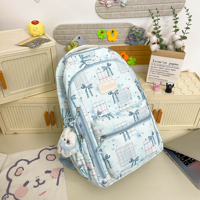 Cute Graphic Print School Backpack LoungeYard — product view 6