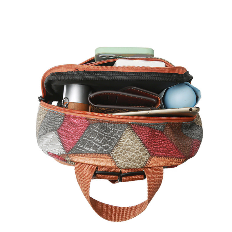 Women's Geometric Patterned Mini Backpack LoungeYard — product view 3