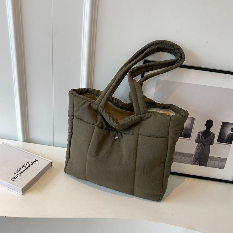Quilted Oversized Tote Bag — product view 4