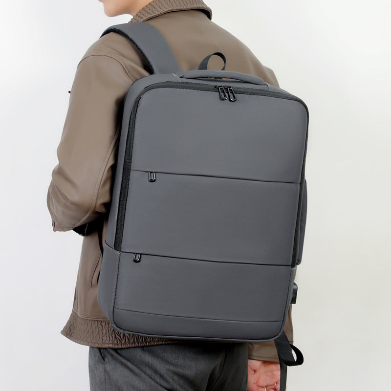 More modern laptop backpack with practical USB connection and innovative compartment system LoungeYard — product view 1