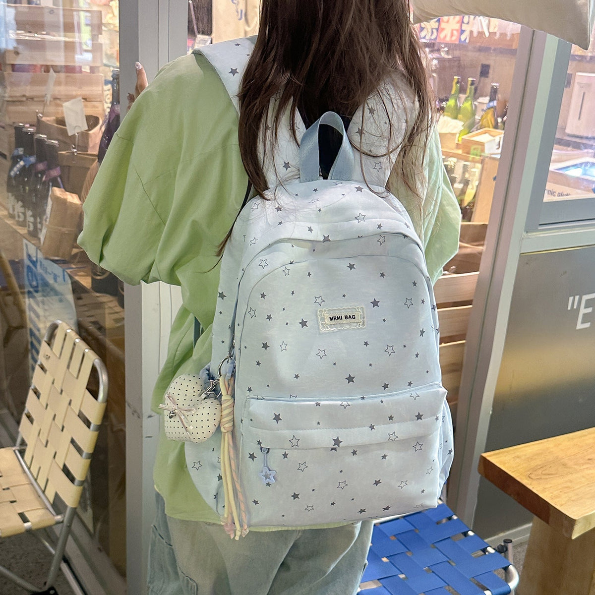 Star-Patterned Casual Backpack LoungeYard — product view 5