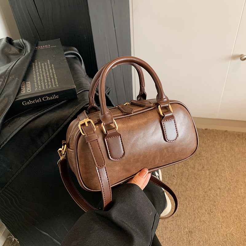 Compact Leather Handheld Satchel LoungeYard — product view 6