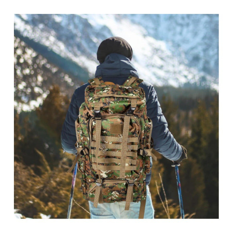 Tactical backpack with modular compartments and breathable back LoungeYard — product view 4