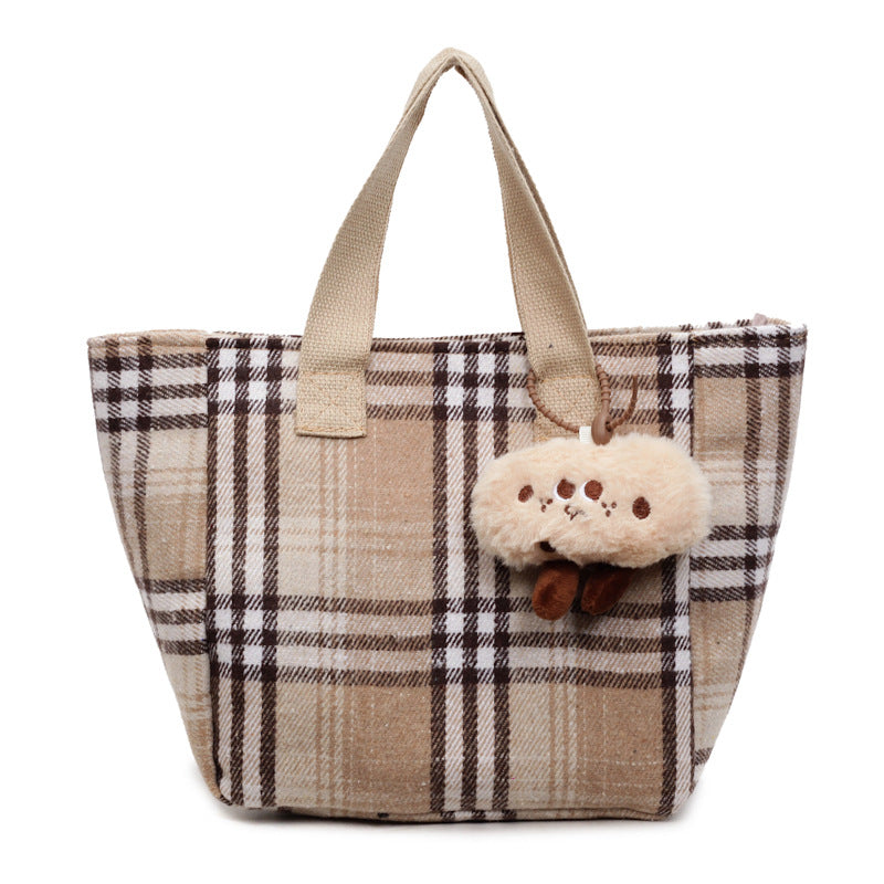Casual Plaid Shopping Tote — product view 7