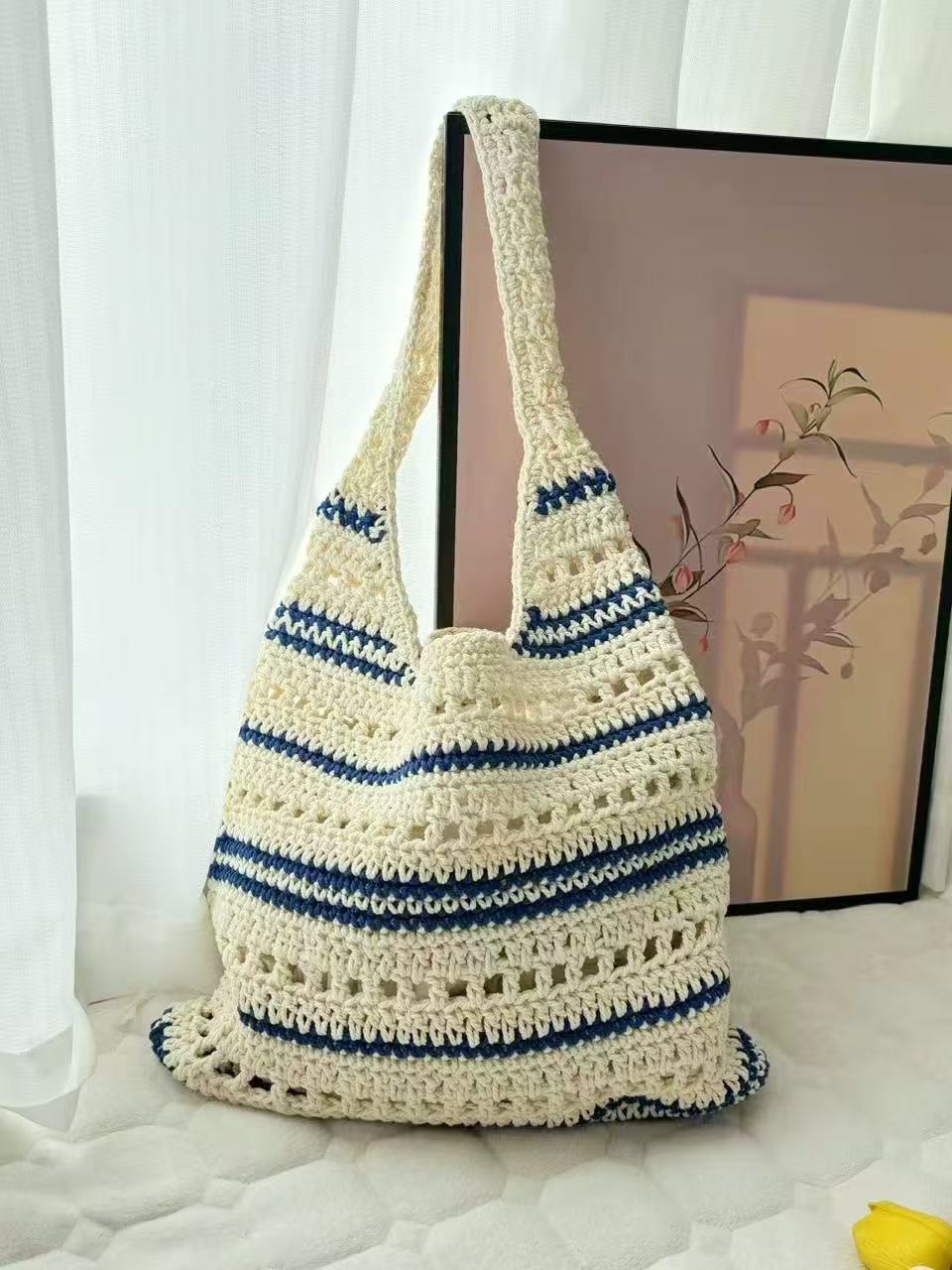 Crocheted Tote Bag with Large Interior LoungeYard — product view 6