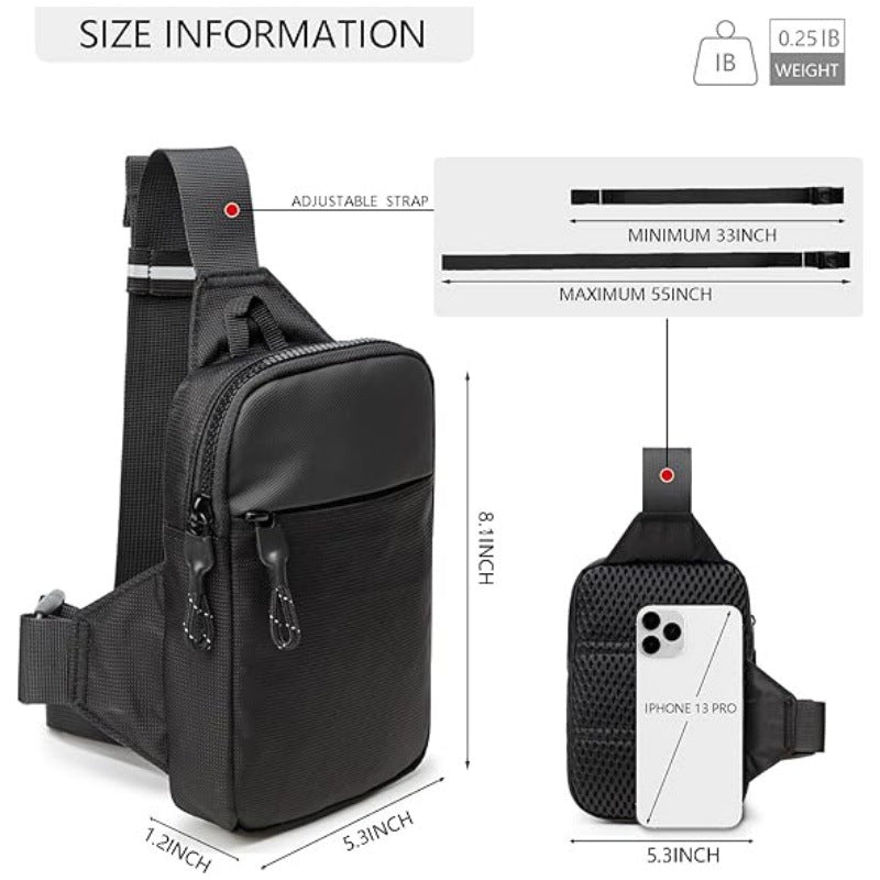 Sling crossbody bag with multifunctional compartments LoungeYard — product view 3