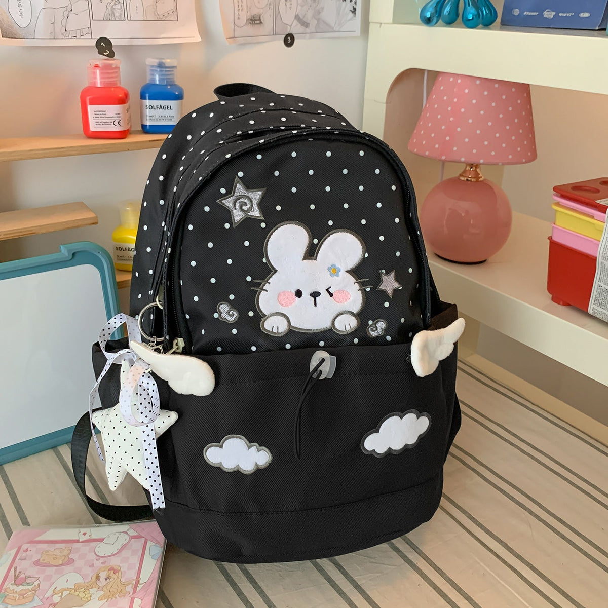 Fun Graphic Bunny-Themed Backpack — product view 3