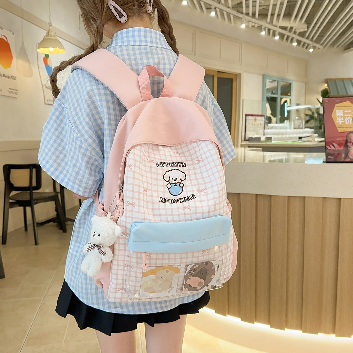 Cute Character-Themed School Backpack LoungeYard — product view 1
