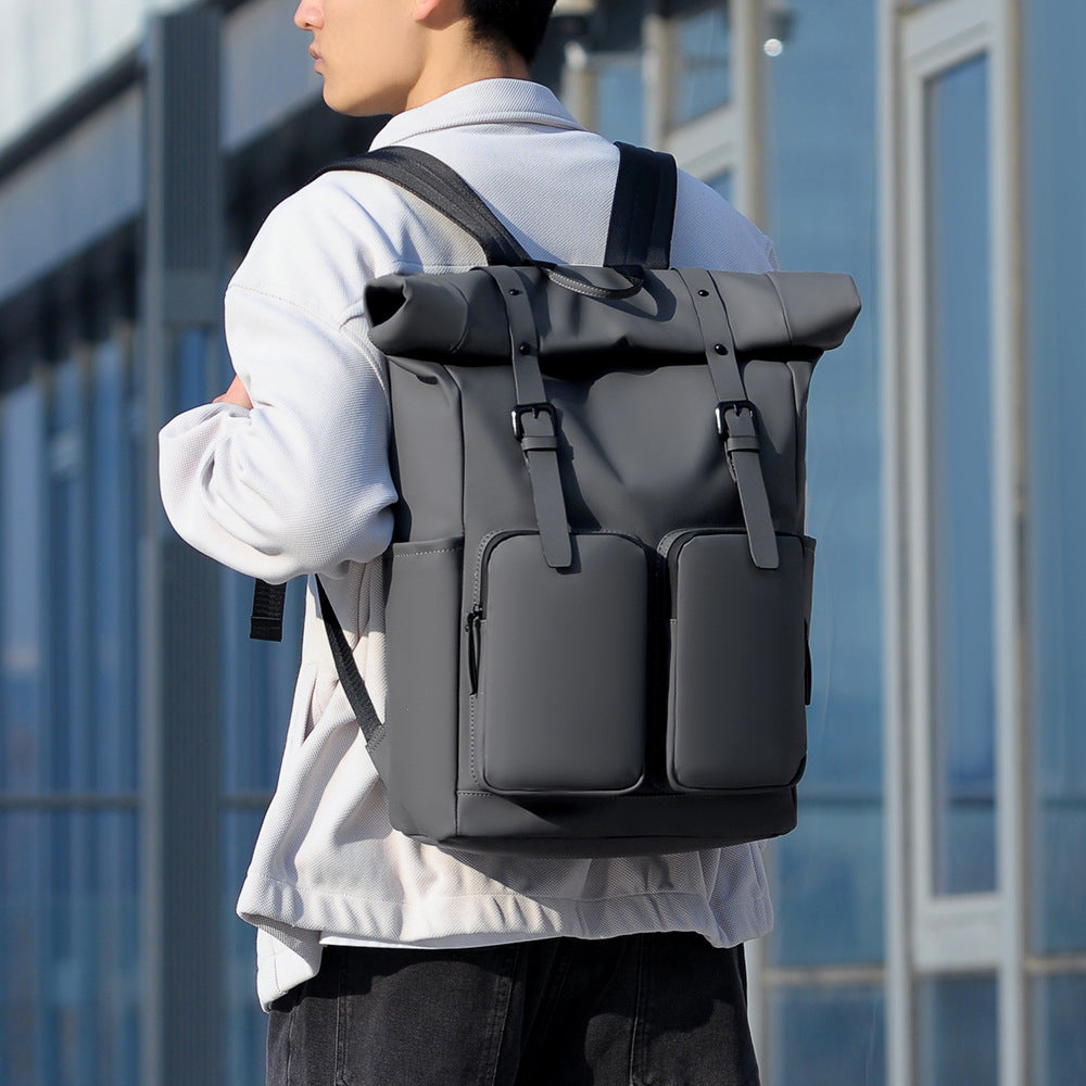 Roll-Top Waterproof Backpack LoungeYard — product view 3