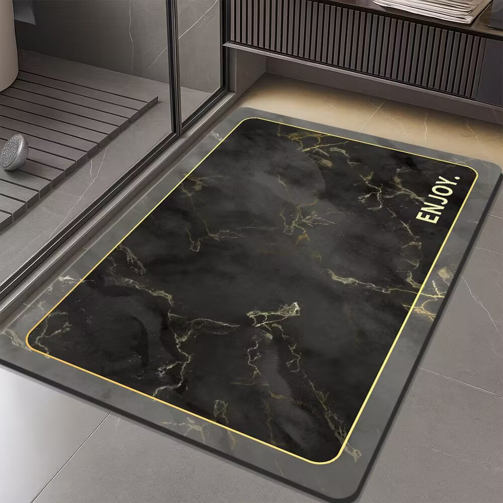 Stylish Marble Pattern Bath Mat — product view 7