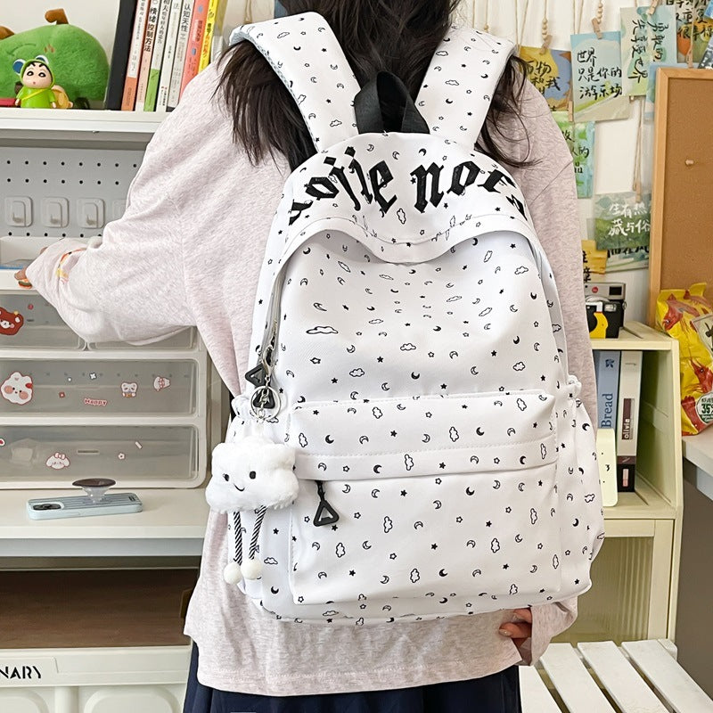 Playful Graphic Print Backpack LoungeYard — product view 2