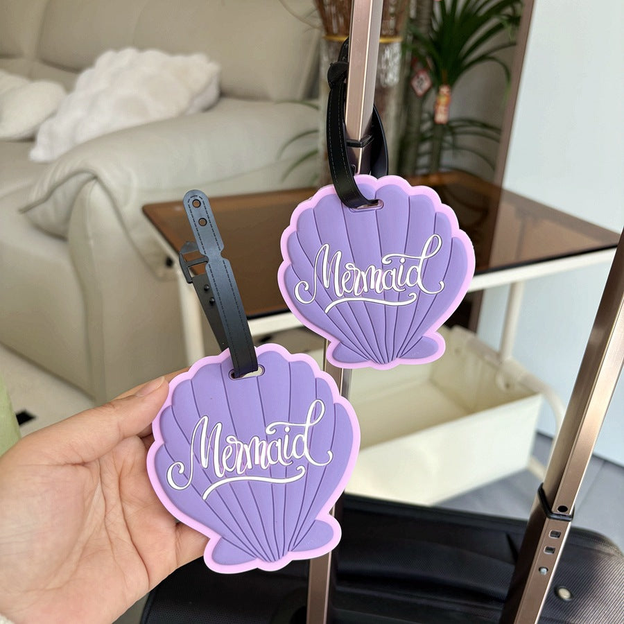 Mermaid Shell-Shaped Luggage Tag LoungeYard — product view 1