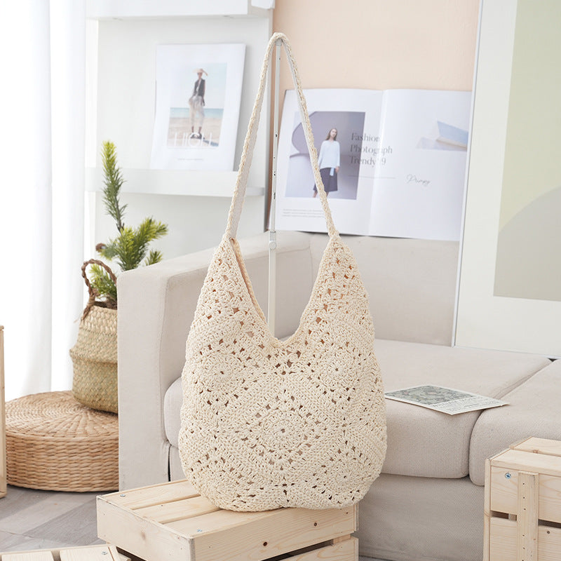 Handmade Crochet Shopper Bag LoungeYard — product view 4