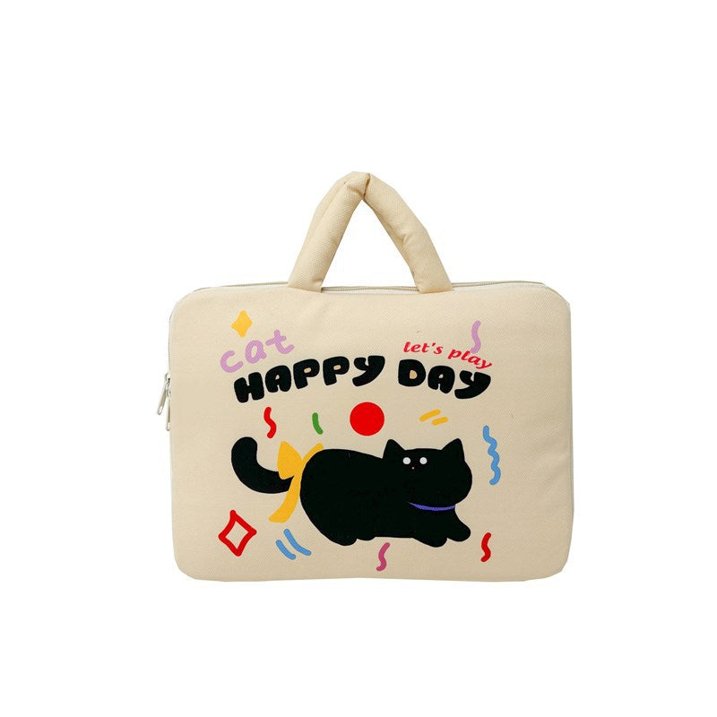 Laptop bag with creative cat pattern LoungeYard — product view 5